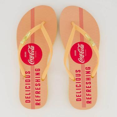 Imagem de Chinelo Coca Cola Refreshing Stripes Feminino Salmão-Feminino