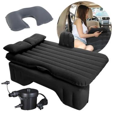 Imagem de Colchão Cama Inflável Para Carro Com Bomba Elétrica E Almofada De Pescoço Vg Plus-Unissex