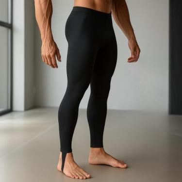 Imagem de Calça Térmica Masculina Peluciada Segunda Pele Elastano Poliamida Skin