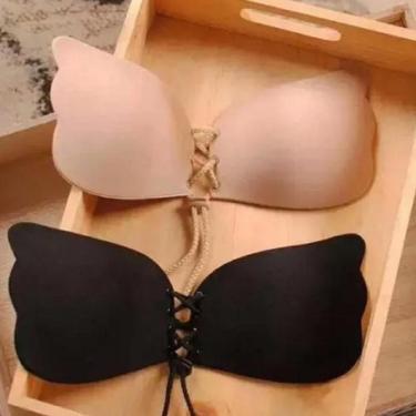 Imagem de Sutiã Adesivo Invisível Levanta Seio PUSH UP Silicone BEGE