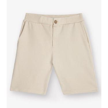 Imagem de Bermuda Moletom Sarjado Menino Trick Nick Bege, 14, Bege