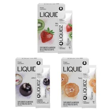 Imagem de LIQUIDZ® - Eletrólitos Zero Açúcares - 3 Sabores - Kit 3 Caixas - 18 sachês-Unissex
