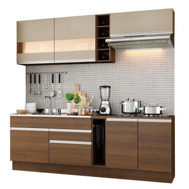 Imagem de Cozinha Parma com Armário e Balcão sem Tampo e Pia Madesa