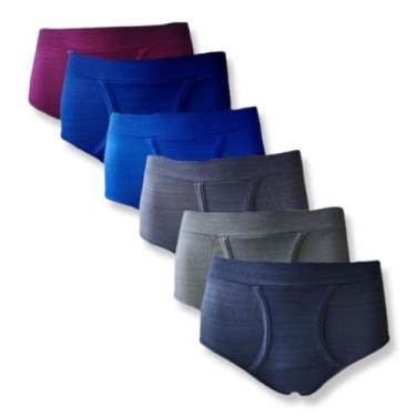 Imagem de Kit c/ 6 Cueca Slip com Abertura em Helanca Brasling, GG