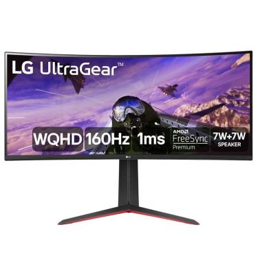 Imagem de Monitor Gamer Curvo LG UltraGear 34", 2K WQHD, UltraWide, 160Hz, 1ms, FreeSync Premium, HDR10-Unissex