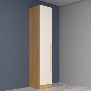 Imagem de Guarda-roupa Modulado 1 Porta San Diego Yescasa Tauari Ambar/Off White