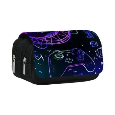 Imagem de Estojo De Lápis Duplo Com Design De Controlador De Jogo Em 2D Para Men