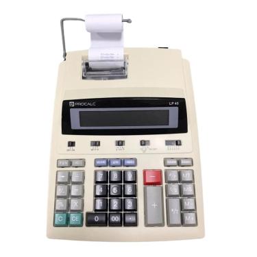 Imagem de Calculadora Profissional Procalc - 12 digítos - Impressão Térmica - Bivolt - Branca - LP45