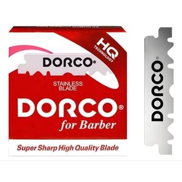 Imagem de Lamina Cortada de Barbear Dorco Red Profissional Com 100 Unidades Uso 
