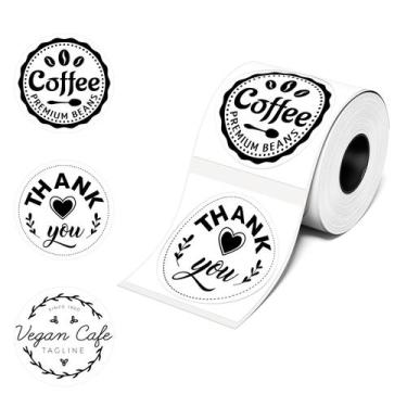 Imagem de Etiquetas Adhesivas Térmicas Redondas para Phomemo M110/M250