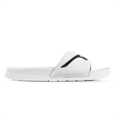 Imagem de Chinelo Mizuno Basic Slide Masculino, Branco, Preto, 39/40
