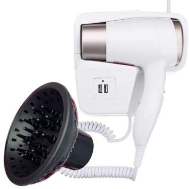 Imagem de Secador De Cabelos Parede 2000w City Hotel Academia Banheiro Ions Bran