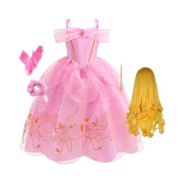 Imagem de Fantasia De Princesa Bela Adormecida Para Meninas, Vestido De Carnaval