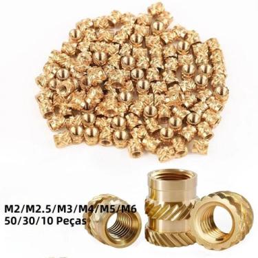 Imagem de Porca De Inserção Rosqueada De Latão M2-M6 Para Impressora 3D Com Mold