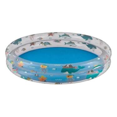 Imagem de Piscina Banheira Inflável Infantil Redonda 180 Litros - Mor - Congratu