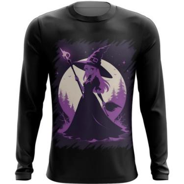 Imagem de Camiseta Manga Longa Bruxa Halloween Púrpura Festa 2 - Kasubeck Store®