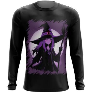 Imagem de Camiseta Manga Longa Bruxa Halloween Púrpura Festa 14 - Kasubeck Store