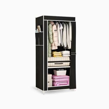 Imagem de Guarda Roupa Closet Dobrável Organizador Com Capa De Tecido 1 Porta - 