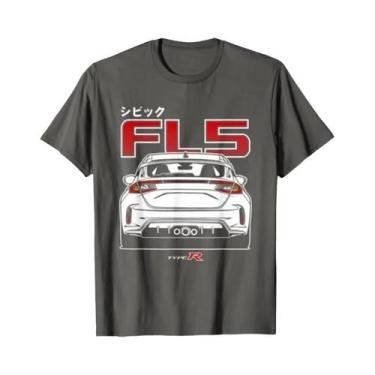 Imagem de Camisetas Retro De Corrida Honda Civic Type R FL5 Para Homens E Mulher