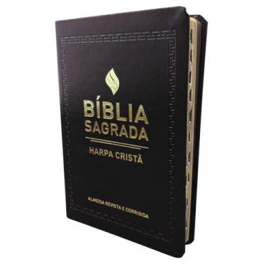 Imagem de BÍBLIA SAGRADA PRETA SLIM HARPA CRISTÃ CPAD ULTRAFINA ÍNDICE LATERAL A