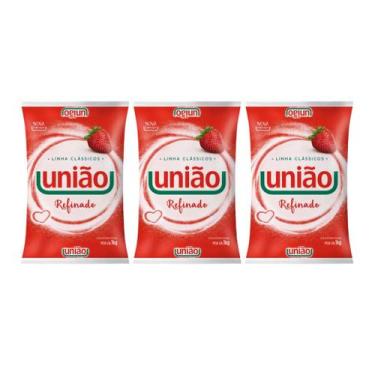 Imagem de Açúcar Refinado União 1kg - 3 Unidades