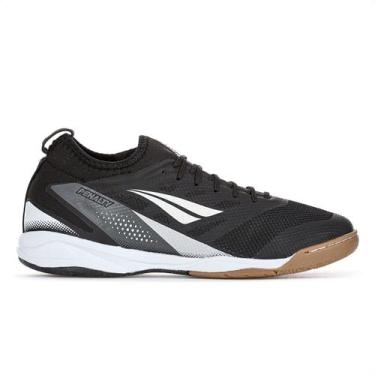 Imagem de Chuteira Penalty Futsal Max 500 Locker Y-3 Preto Branco e Chumbo - Mas
