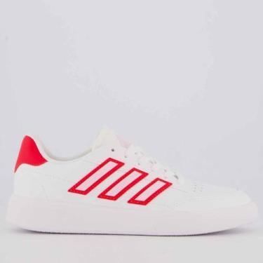 Imagem de Tênis Adidas Courtblock Feminino Branco e Laranja, 35