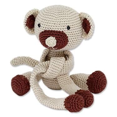 Imagem de Amigurumi de Crochê Macaco Amarra Cortina Artesanal Feito à Mão