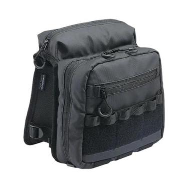 Imagem de Bolsa De Cabeça Multifuncional Preta Para Carro Com Bolso Para Óculos 