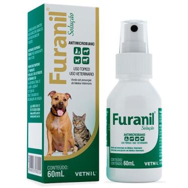 Imagem de Furanil Spray 60ml Cicatrizante e Antimicrobiano para Cães Gatos e Equ