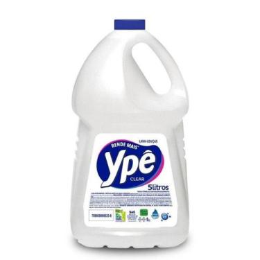 Imagem de Lava Louças Ypê Clear 5L Detergente Neutro Transparente Galão Econômic