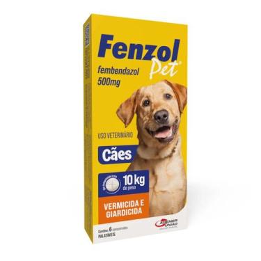 Imagem de Fenzol Vermífugo para Cães E Gatos Até 10kg Agener União 06 Compimidos