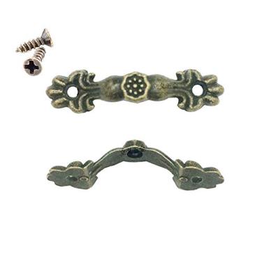 Imagem de 20 pcs Retro Bronze Cor Handra Gaveta Botões para gaveta armário armário de madeira caixa de jóias mini hardware de móveis YYDFPIIA