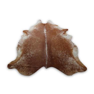 Imagem de Tapete Couro Natural  De Boi Salpicado Marrom e Branco M