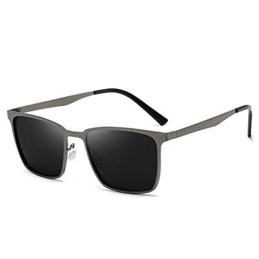 Imagem de Óculos de Sol Polarizados Design Clássico Masculino Feminino Condução Armação Quadrada Óculos de Sol Masculino Gafas De Sol, C2, Polarizado