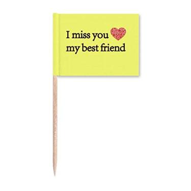 Imagem de Marcador de palito de dente Best Friend Fellowship Companionship Topper Decoração de festa