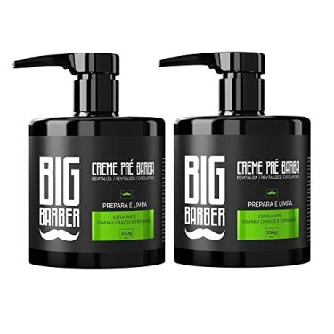 Imagem de Creme Pré Barba Big Barber 350g Lemon Limpador Facial Esfoliante Caixa Com 2 Unidades