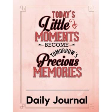 Imagem de Caderno de anotações de diário - Diário em branco, livro de página pautado - 200 Pg. 19 x 24 cm: Diário de escrita, agenda diária de bloco de notas clássico, diário de viagem