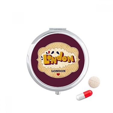 Imagem de Guarda-chuva UK London Stamp British Pill Case Pocket Medicine Storage Box Recipiente Dispenser