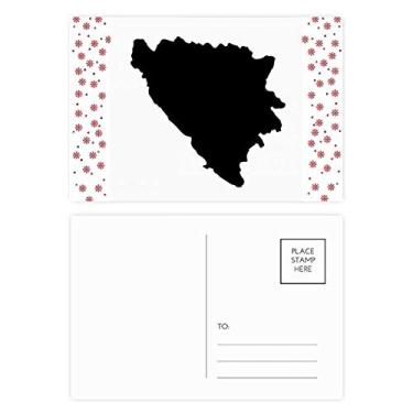 Imagem de Mapa da Bósnia e Herzegovina país Natal Natal Flor Celebração Cartão Postal Bênção Cartão de correio