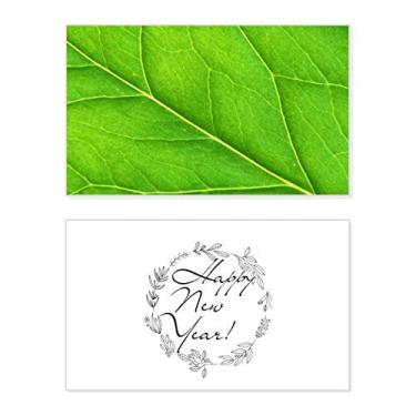 Imagem de Green Plant Fresh Ilustration Pattern New Year Festival Greeting Card Bless Message Gift