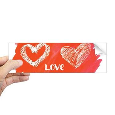 Imagem de DIYthinker Adesivo retangular com citação "Love You", escrita à mão, para notebook, janela