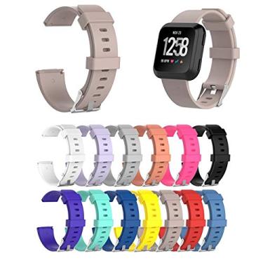 Imagem de Pulseira Silicone para Fitbit Versa - Fitbit Versa 2 - Fitbit Versa Lite - Marca Ltimports (Caqui)