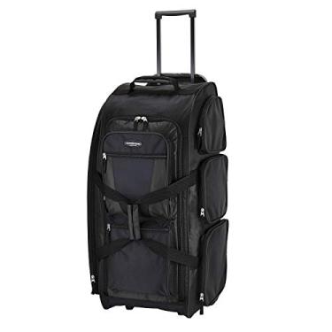 Imagem de Travelers Club Xpedition Bolsa esportiva com rodinhas verticais de 76 cm, Preto, 30" Suitcase, Xpedition Bolsa esportiva vertical de 76 cm com vários bolsos