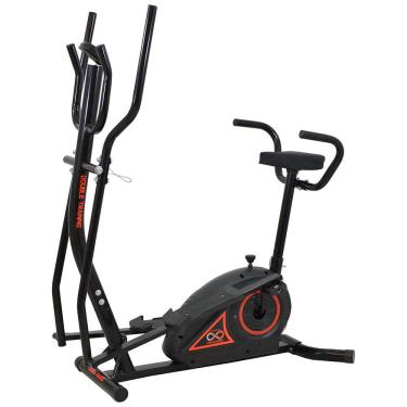 Imagem de Elíptico Double Training + Bicicleta Ergométrica 2x1 Monitor 5 funções