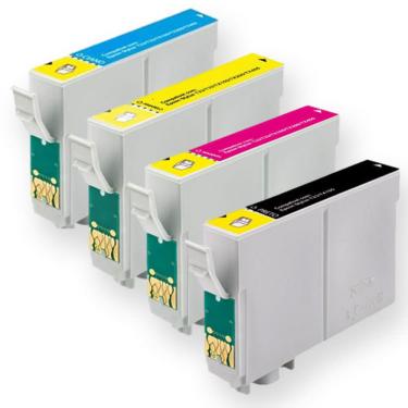 Imagem de Kit 4 Cartuchos Epson T135 T133 Compatível Cmyk