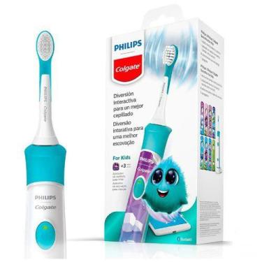 Imagem de Escova Dental Elétrica Sonicare Kids Colgate Branco E Azul - Sonicpro