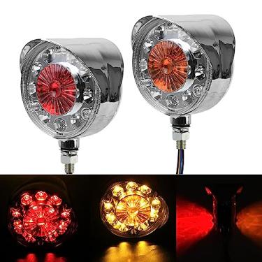 Imagem de Torcarvh Luz dupla face com 28 LEDs de sinalização lateral amarela/vermelha, luz de seta para carros de 24 V, trailers, tratores, ônibus (2 pacotes)