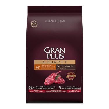 Imagem de Ração Gran Plus Gourmet Cães Filhotes Porte Médio e Grande Ovelha e Arroz 3kg