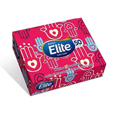 Imagem de Lenços de Papel Elite Softy's Folha Dupla, 50 unidades de 21x14,08 cm